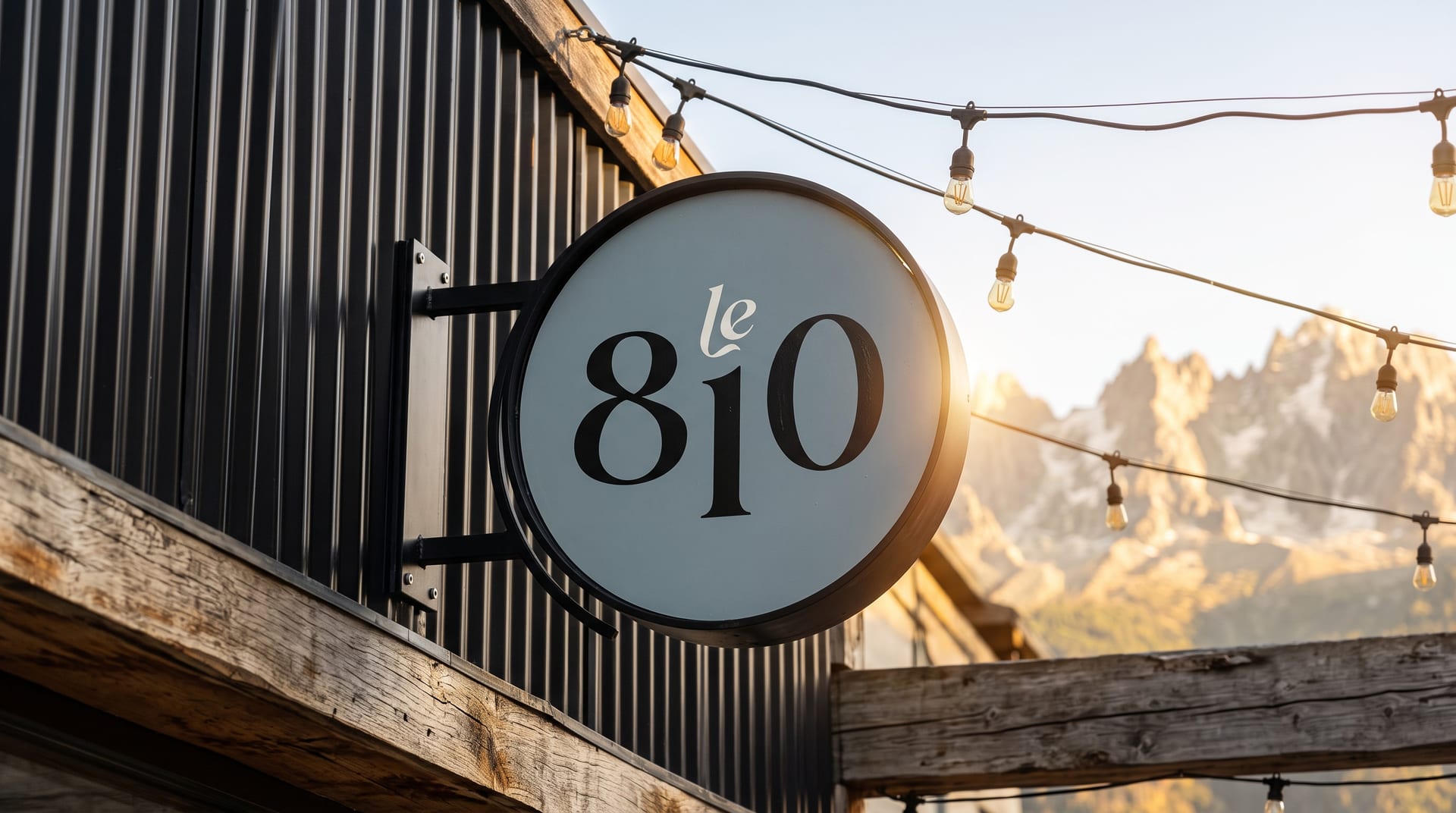 L'enseigne drapeau : mise en situation du logo Le 810