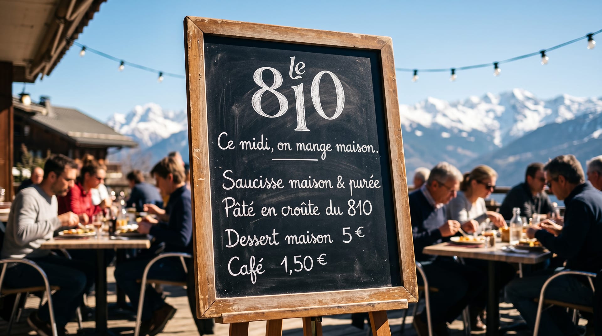 L'ardoise du midi : mise en situation du logo Le 810