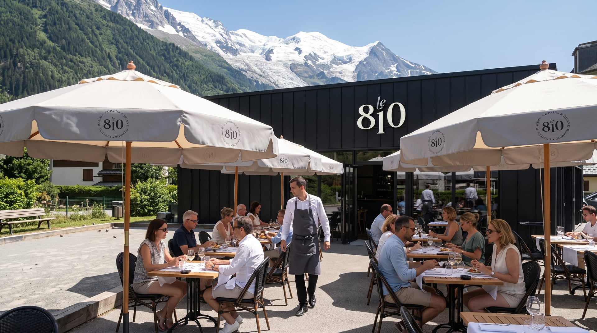 Les parasols du midi : mise en situation du logo Le 810