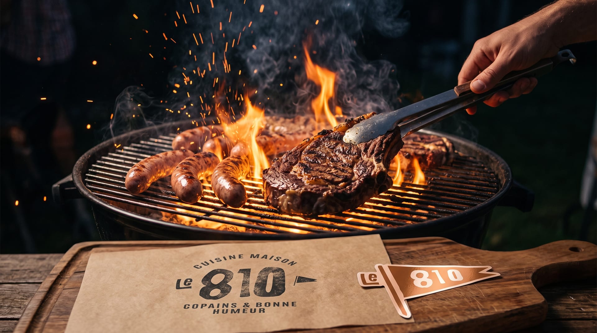 Barbecue & papier boucher — maquette Le 810