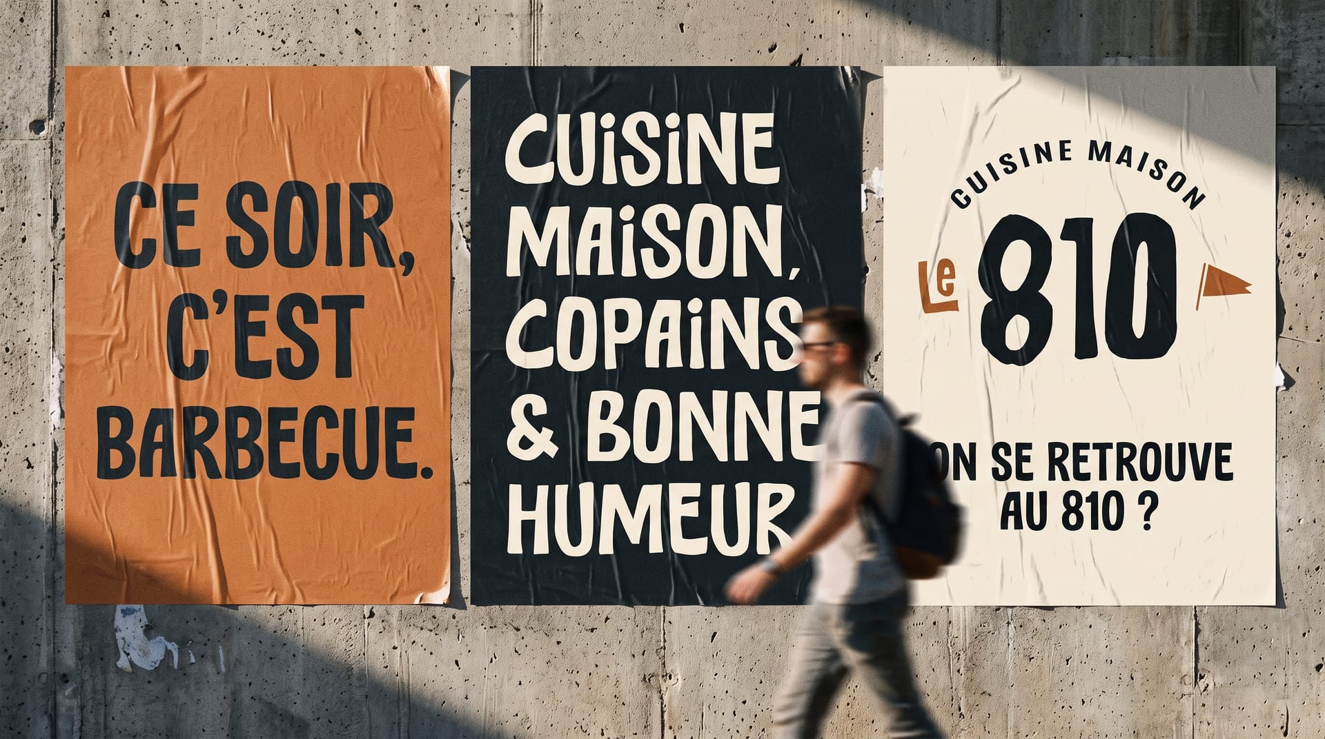 Les affiches dans la rue — maquette Le 810