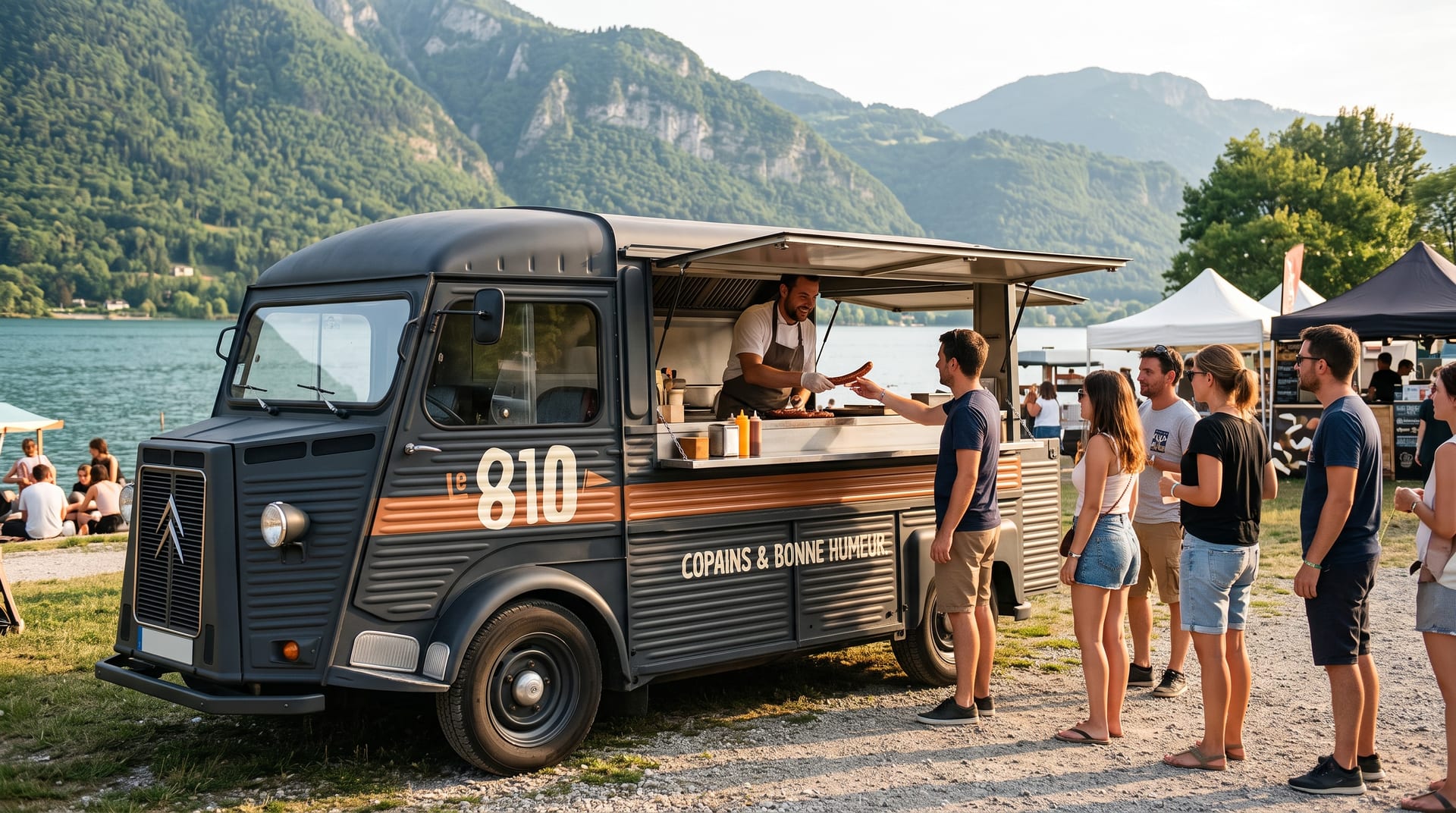 Le food-truck au bord du lac — maquette Le 810